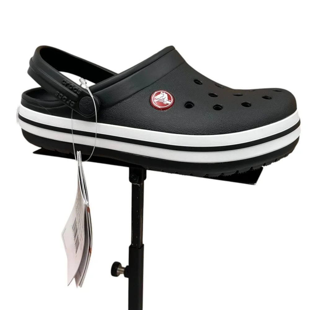 Crocs Crocband Big Boys Girls Slip-on Clog Size 3 J3 Black White Water Friendly